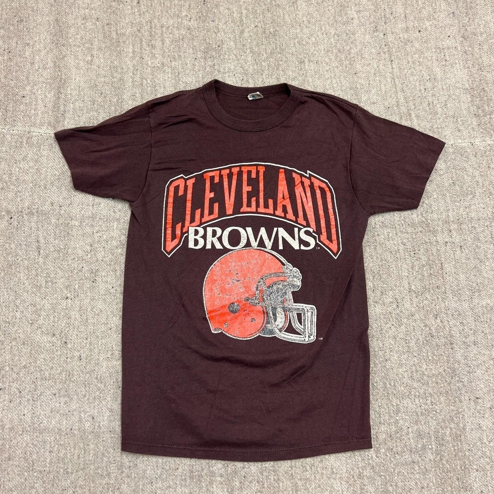 Vintage Cleveland Browns Shirt Mens Medium Brown 1980s Champion